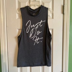 Women's Nike Dark Gray "Just Do It" Atletic Tank Top Small S